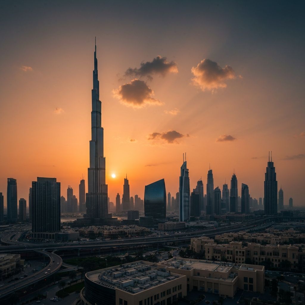 Dubai skyline showcasing modern architecture