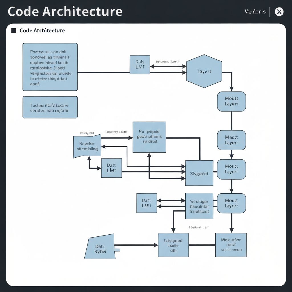 Abstract visualization of frontend architecture patterns
